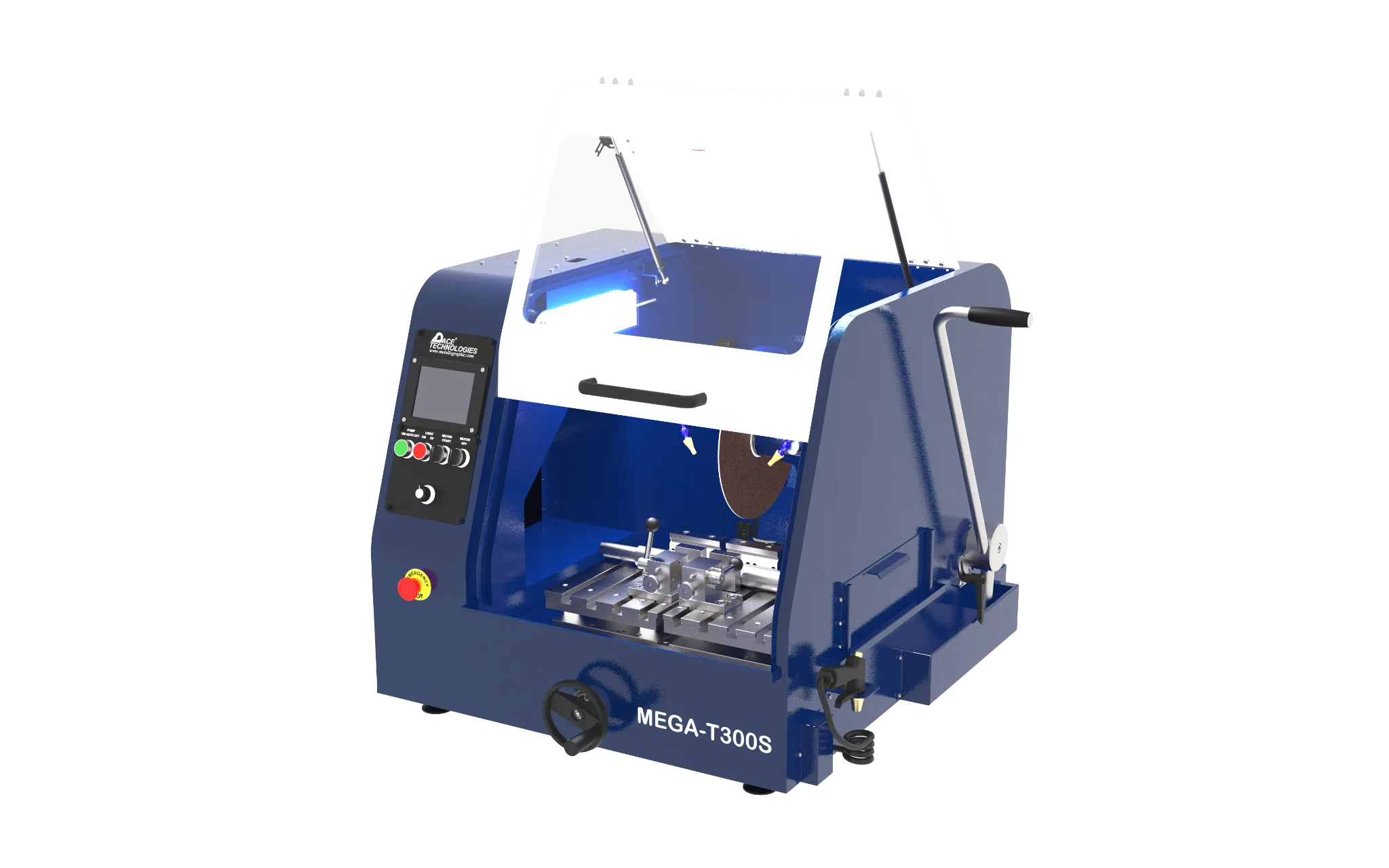 Image of the MEGA-T300S with the hood open